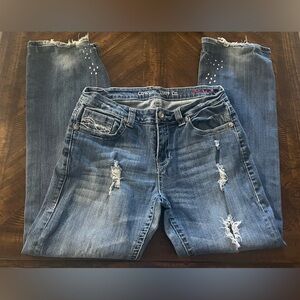 Cowgirl Tuff Women's Ripped Denim Jeans